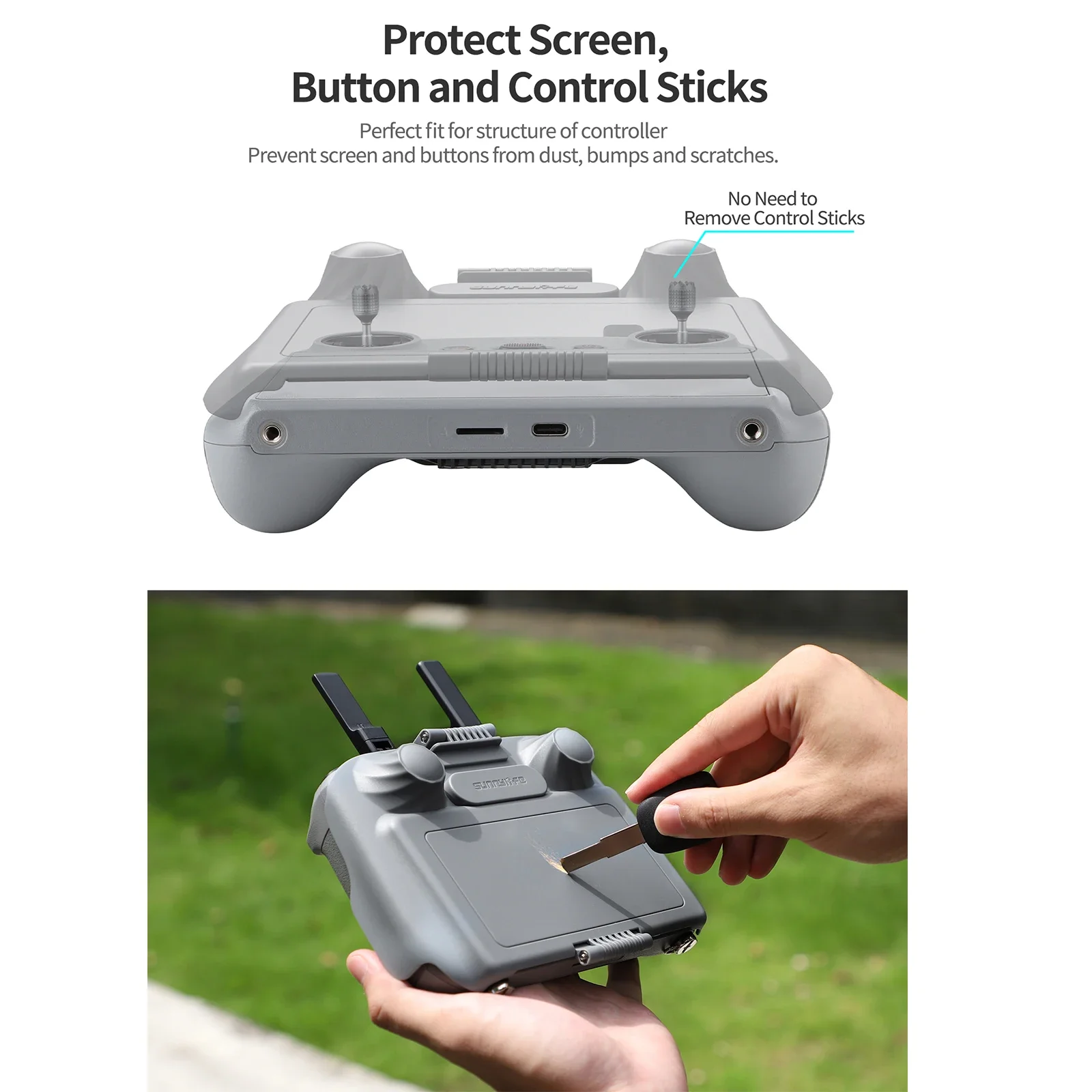 Cubierta protectora de pantall - Drone Controller Hood reseña y precio